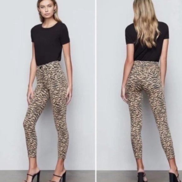 Good American Denim - GOOD AMERICAN Jeans Good Waist Crop Zebra Print Jeans Women's Size ~ 15/33